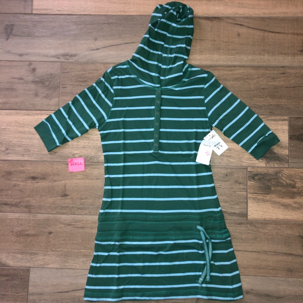 Jade Hoodie/ Dress top Striped NWT